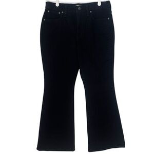 Madewell The Perfect Vintage Black Flare High Rise Denim Jean Size 30 Petite